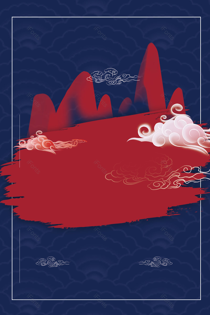 中国风国风潮红中秋海报背景背景图,插画/手绘图,插画/手绘图库,插画/手绘图下载,插画/手绘